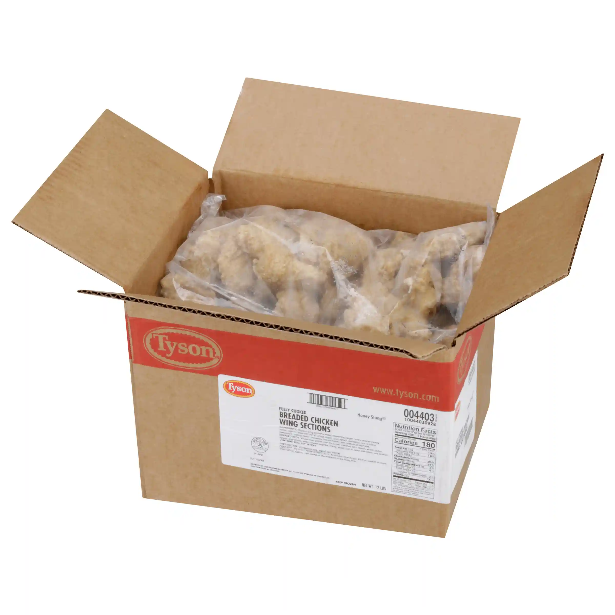 Tyson® Honey Stung® Fully Cooked Lightly Breaded Original Honey Bone-In Chicken Wing Sections, Small_image_4