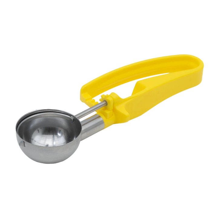 1.8-ounce disher with yellow squeeze handle
