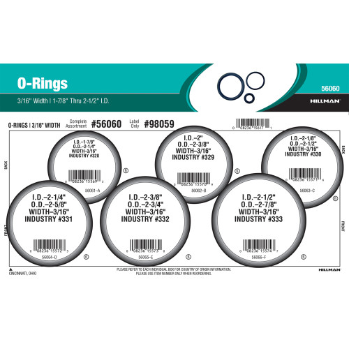 Nitrile O-Ring Assortment (3/16