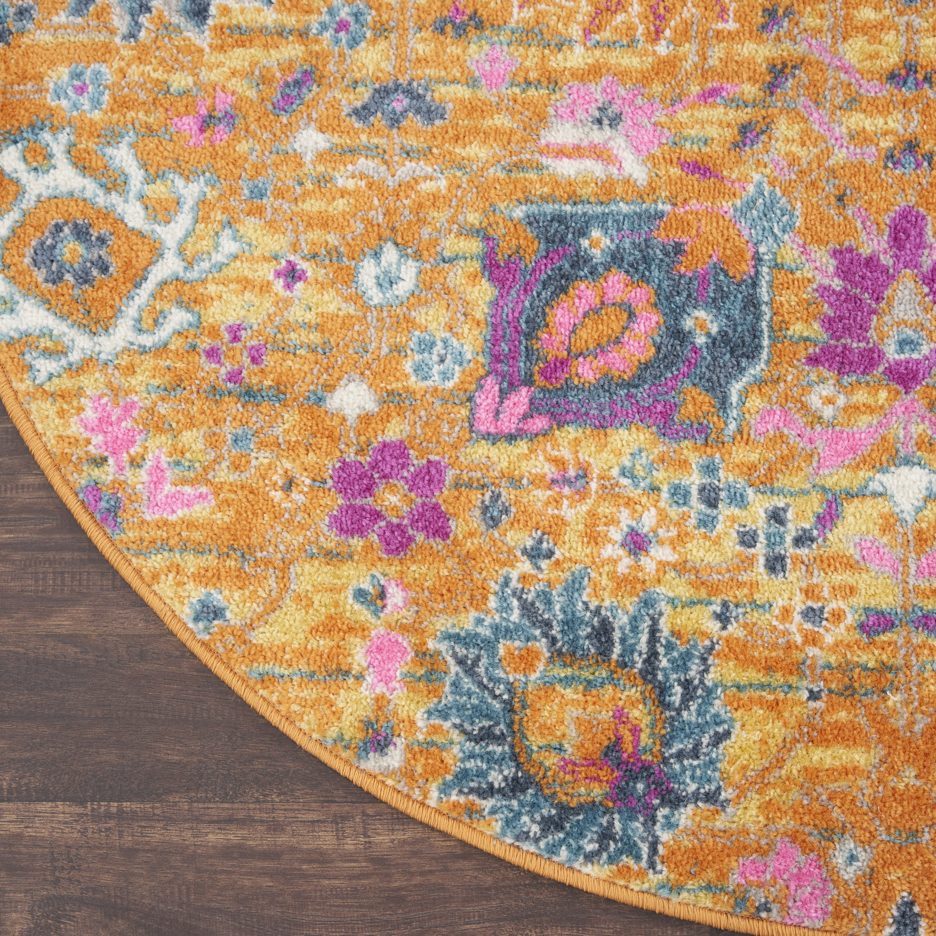 Nourison Passion 8' x Round Sunburst Bohemian Indoor Rug