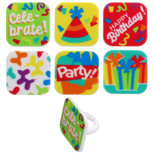 Cheerful Party Cupcake Rings