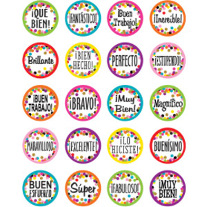 Confetti Spanish Stickers