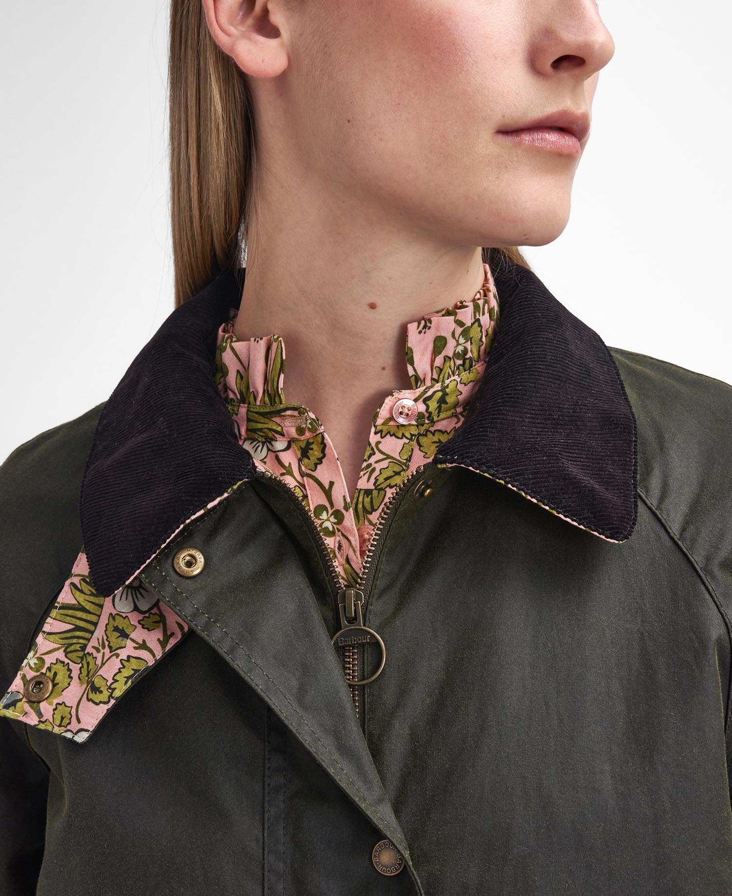 Barbour x William Morris Gallery Shelton Waxed Jacket image number 6