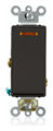 Decora Plus Lighted-Handle Rocker Single Pole 20A 120V Illuminated OFF Black