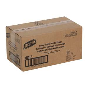 Dixie, Heavy-weight Polystyrene Disposable Plastic Knives, Clear