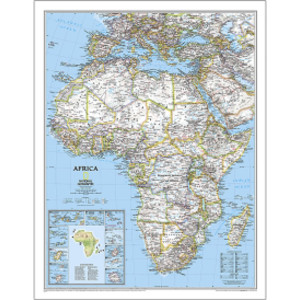 Africa Classic Map, Laminated, 24" x 30.75"