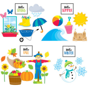 Year-Round Seasonal Accents Bulletin Board Set