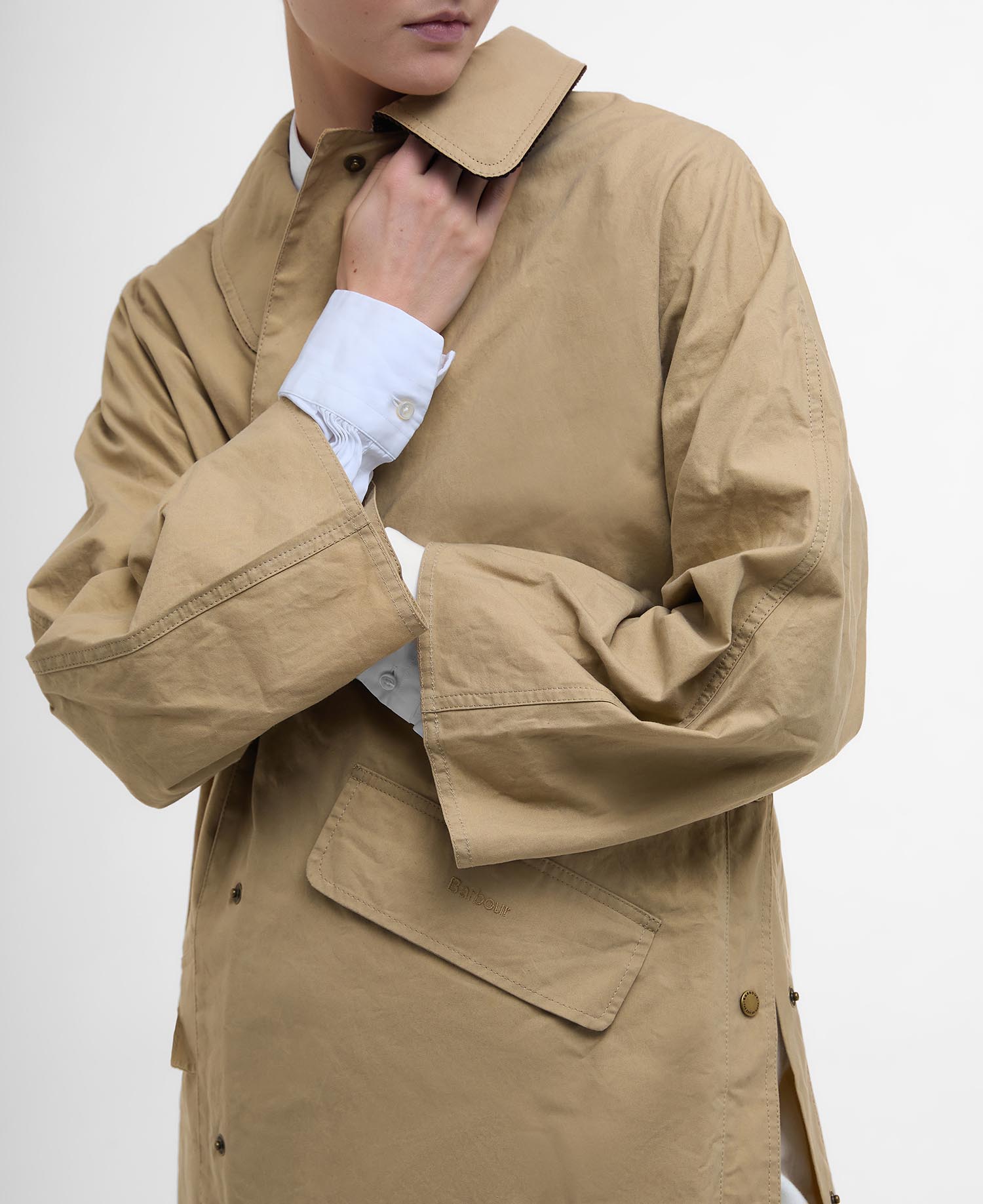Barbour The Edit by Alexa Lizzy Showerproof Car Coat image number 5