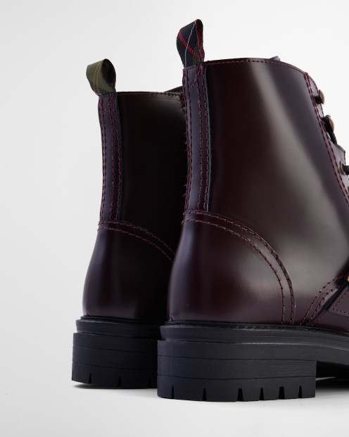 Ouseburne Biker Boots Cherry Glace