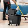 Rubbermaid Commercial, WaveBrake Executive Series, 35qt, Mop Bucket w/ Sidepress Wringer, Black