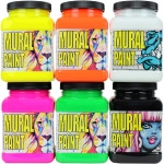 Chroma Mural Paint Pint 6 Neon Colors Set