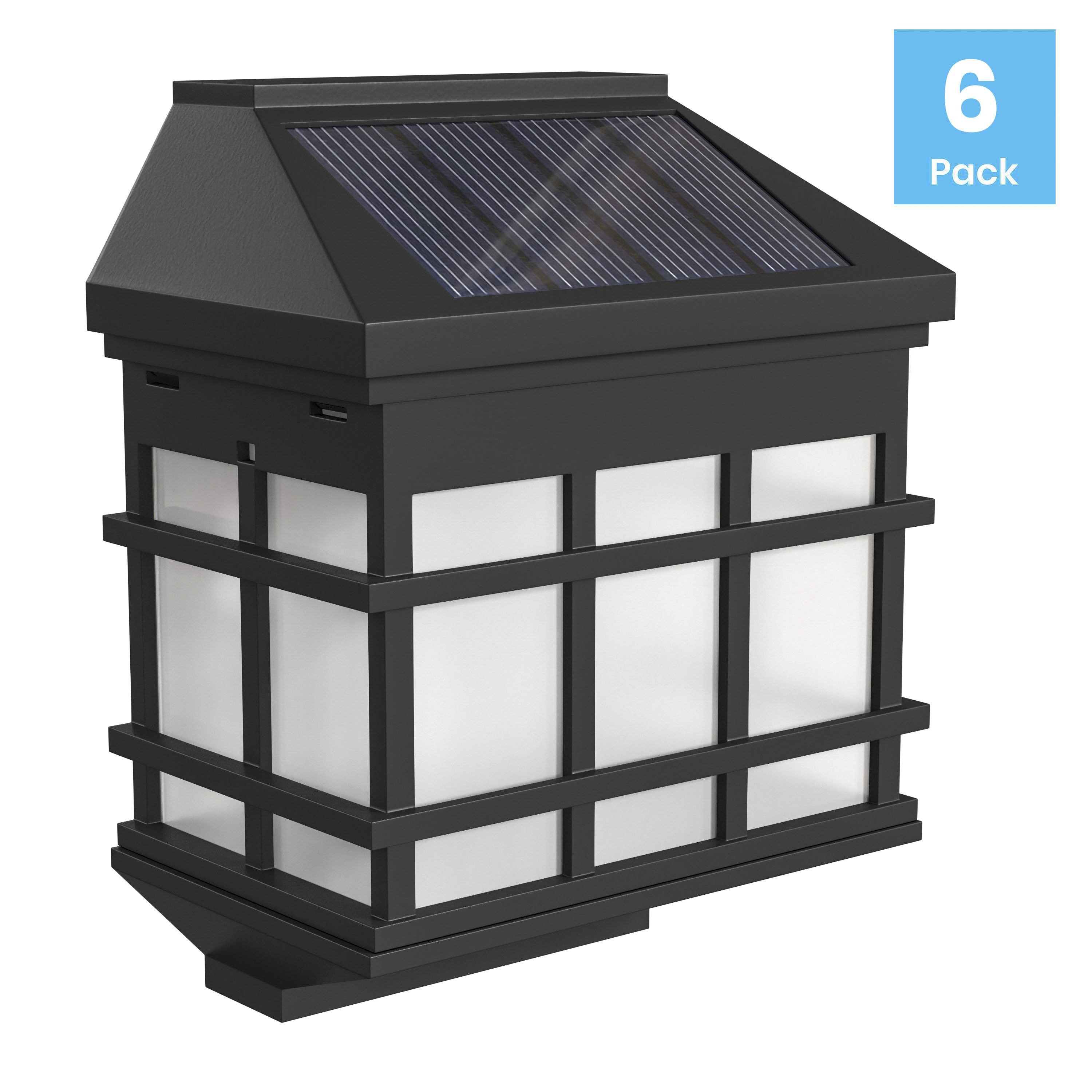 Caan Set of 6 Brown Solar Deck and Fence Lights, Decorative Outdoor Solar Pow... - Picture 9 of 22