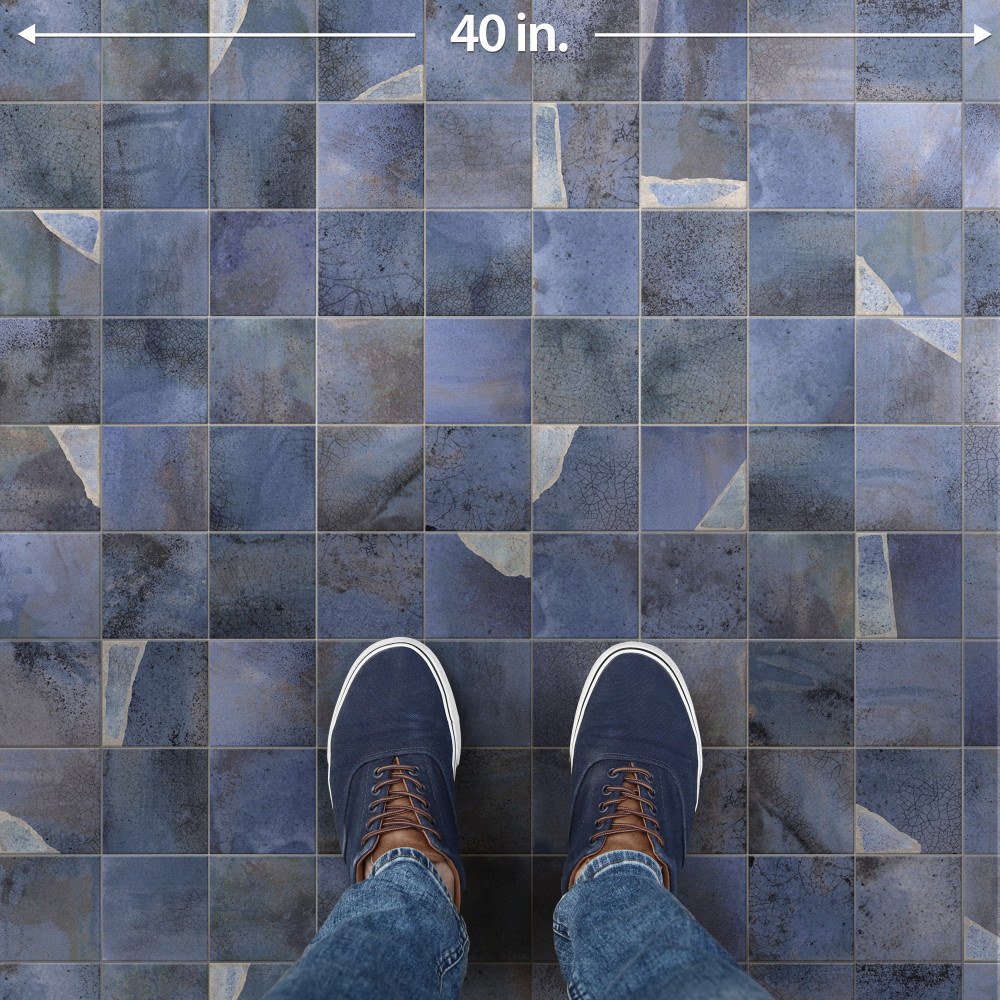 Kings Sea Blue 13 in. x 13 in. Ceramic Floor and Wall Tile