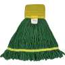 Hillyard, High Performance Blend Looped-End Wet Mop Head with 5" Headband, Small, Green