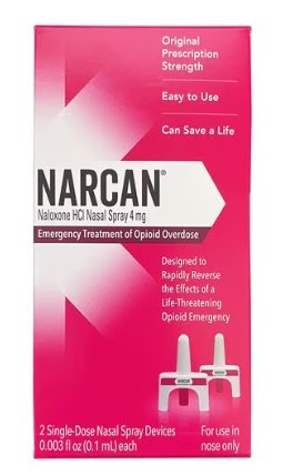 Narcan Nasal Spray 4mg Single Dose  -2/Pkg