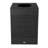 Rubbermaid Commercial, Silhouettes, Open Top, 40 gal, Metal, Black, Square, Receptacle