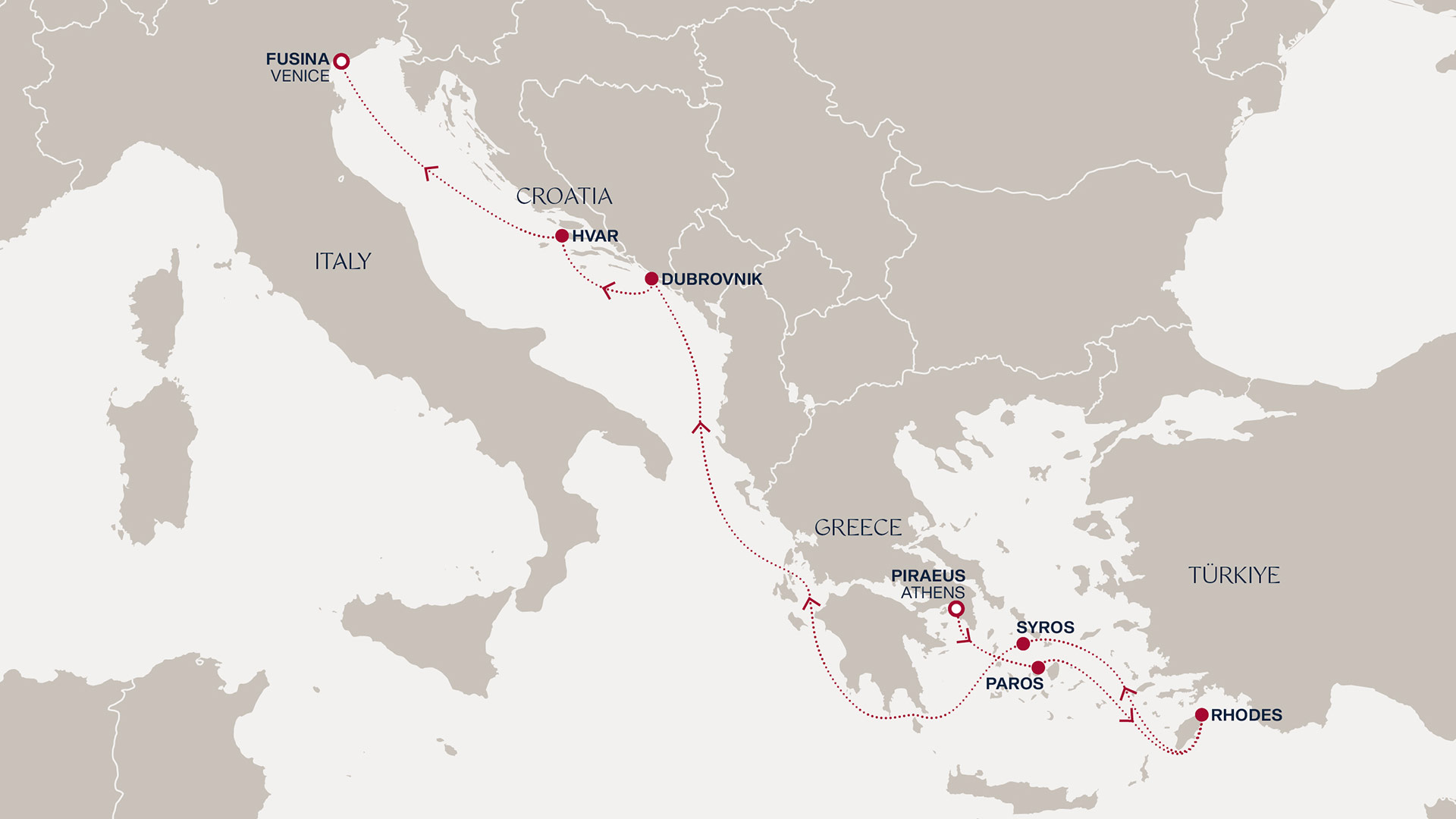 Itinerary map