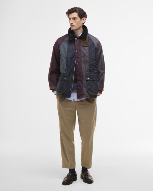 Paul Smith loves Barbour Striped Oversized Bedale Waxed Jacket Stripe