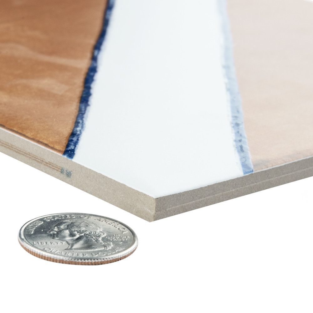 Sentier des Ocres Treillis Blue 7-7/8 in. x 7-7/8 in. Porcelain Floor and Wall Tile