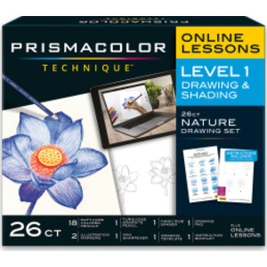 Technique, Art Supplies and Digital Art Lessons, Nature Drawing Set, Level 1, Flower Drawing, 26 Count