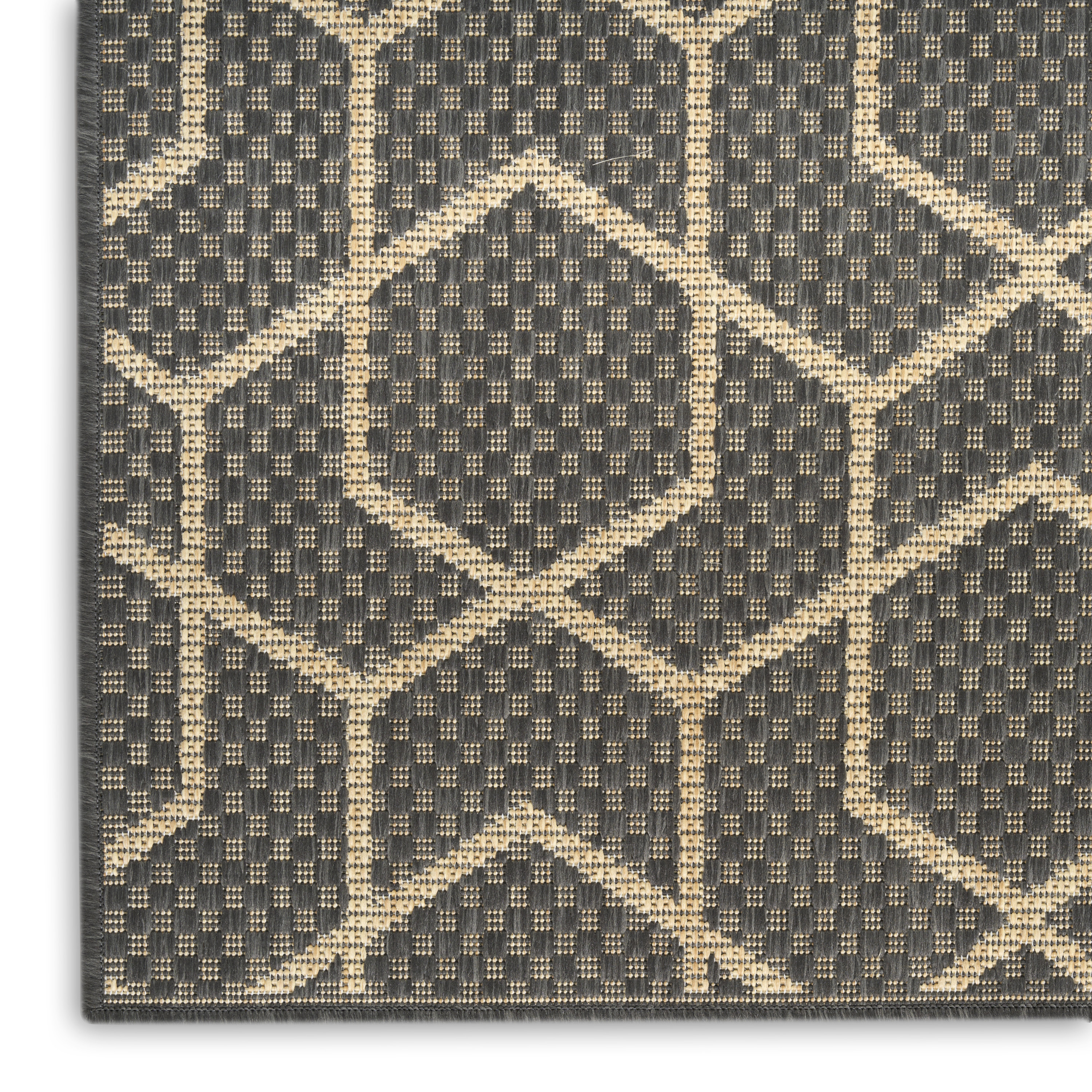 Nourison Horizon Indoor/Outdoor 9' x 12' Charcoal Modern Rug