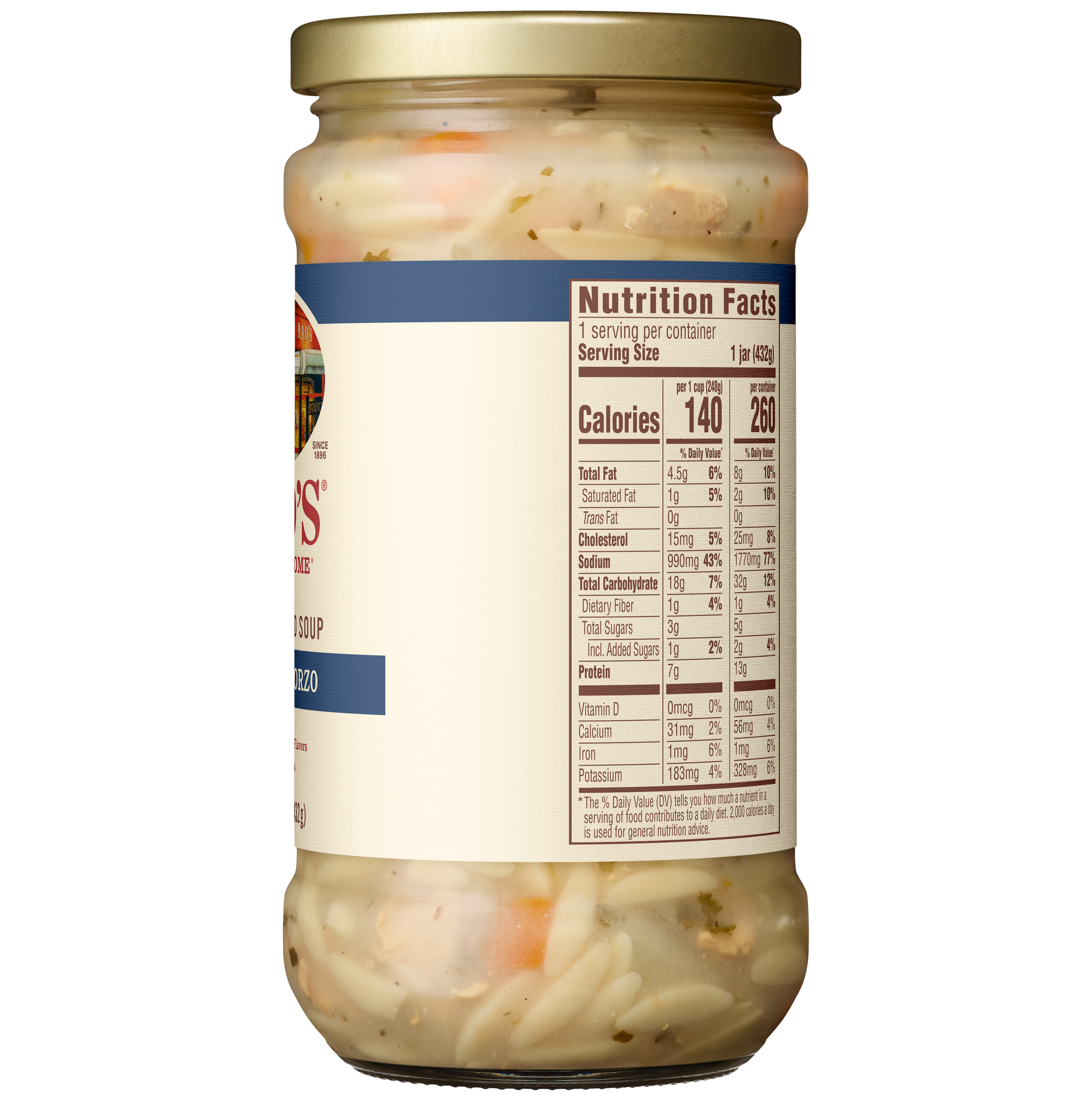 Chicken & Orzo Soup, 15.25 oz - Right Image