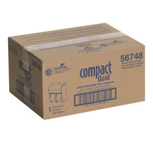 Georgia Pacific, Compact Quad 4-roll High-capacity, Coreless Bath Tissue Dispenser, Stainless Steel