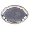 Large Odyssey oval serving tray with gold trim