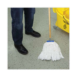 Boardwalk, Economical Lie-Flat Rayon Cut-End Wet Mop Head with 1" Headband, 20 oz, White