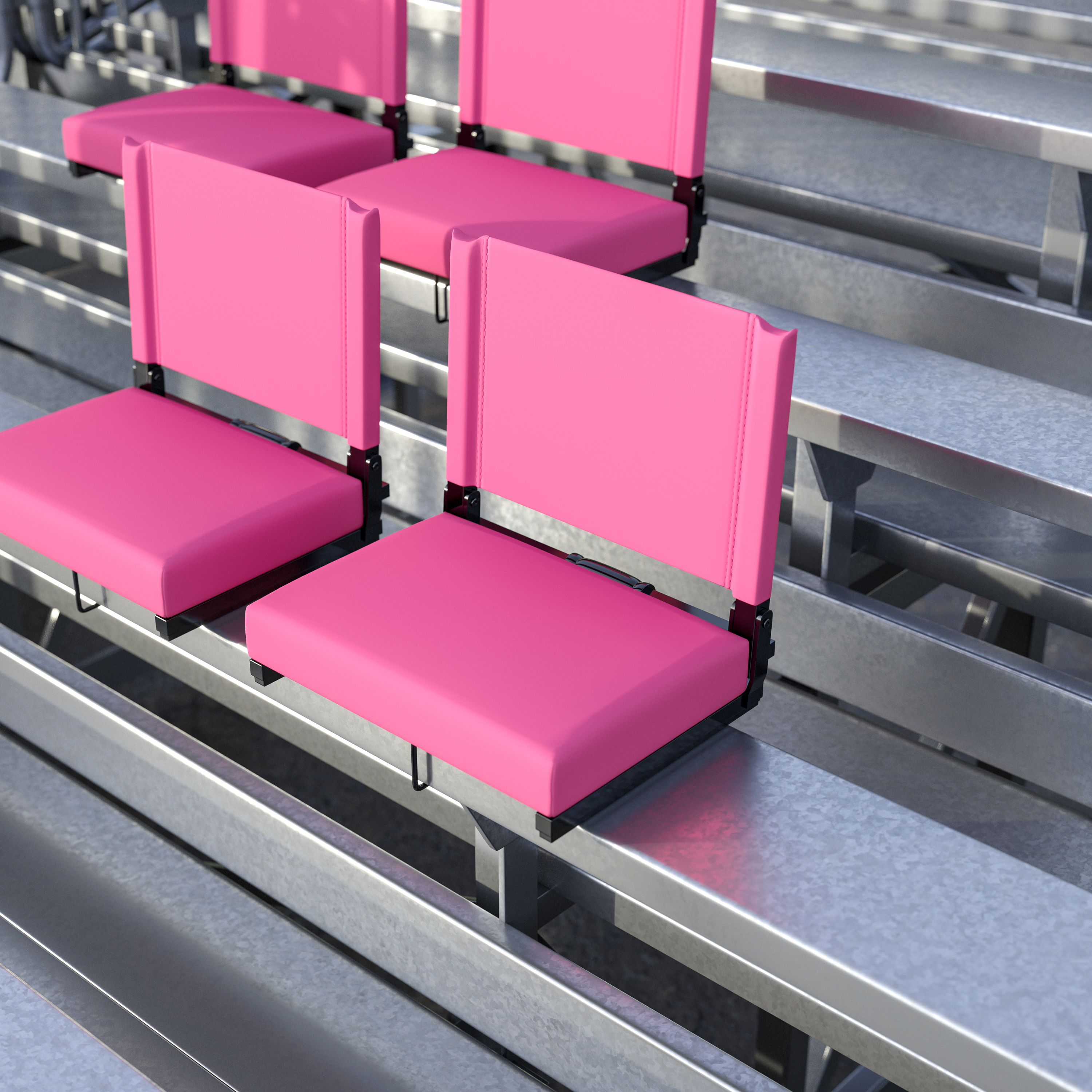 Juego de 2.500 lb. Silla de estadio ligera clasificada con asiento ultra acolchado, azul marino... - Imagen 95 de 175
