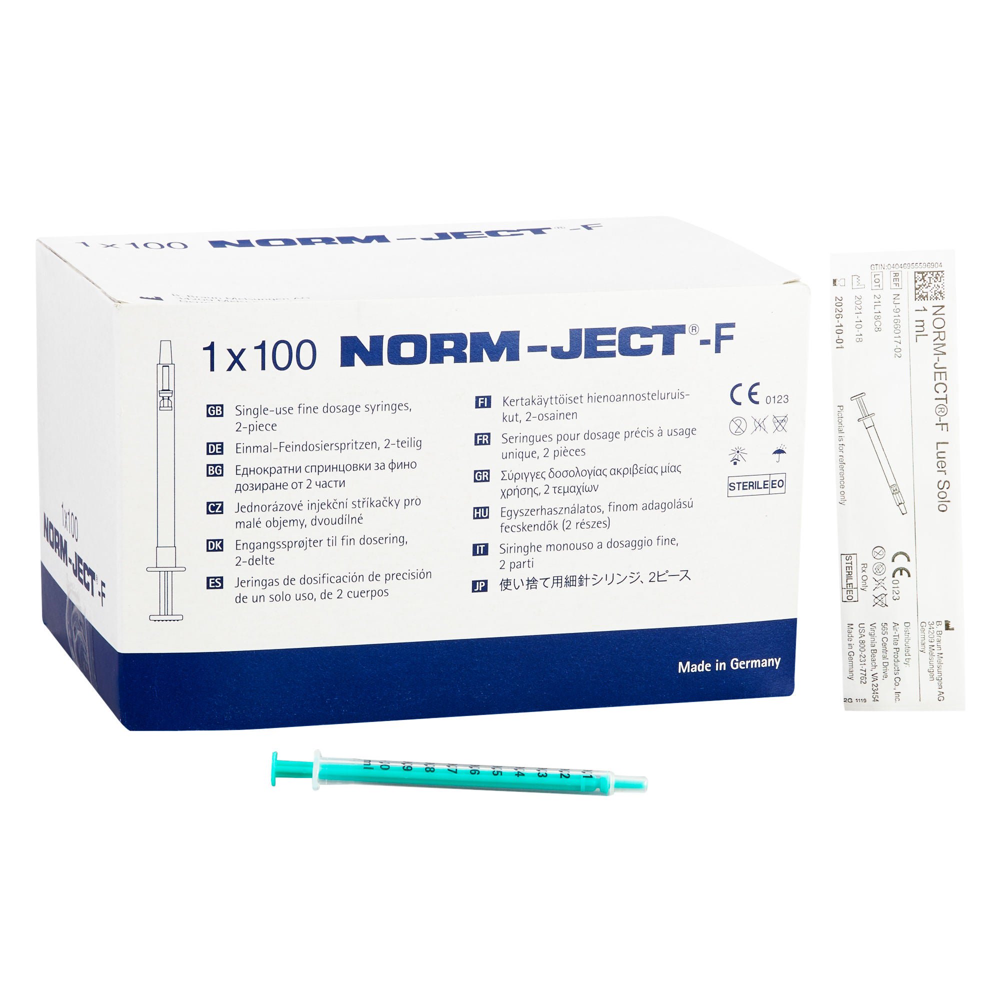 AirTite Products SYRINGE, BOTOX W/O NEEDLE 1ML (100/BX 18BX/CS)