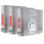 BAZIC Products&reg; Slant D Ring View Binder with 2 Pockets, 3", Gray, Pack of 3 BAZ4161-3