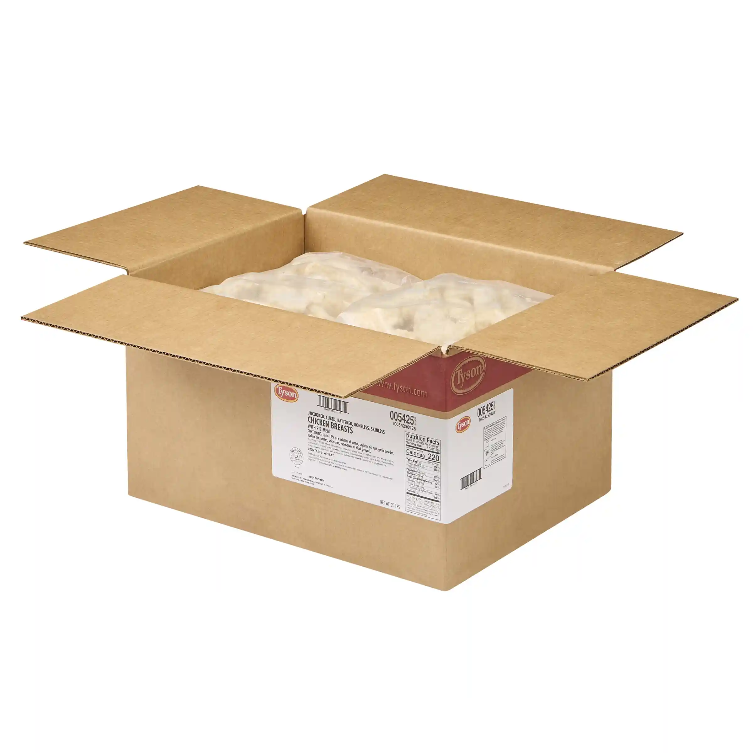 Tyson® Uncooked Battered Boneless Skinless Cubed Chicken Breast_image_4