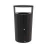 Rubbermaid Commercial, Resist, 33 gal, Metal, Black, Round, Receptacle