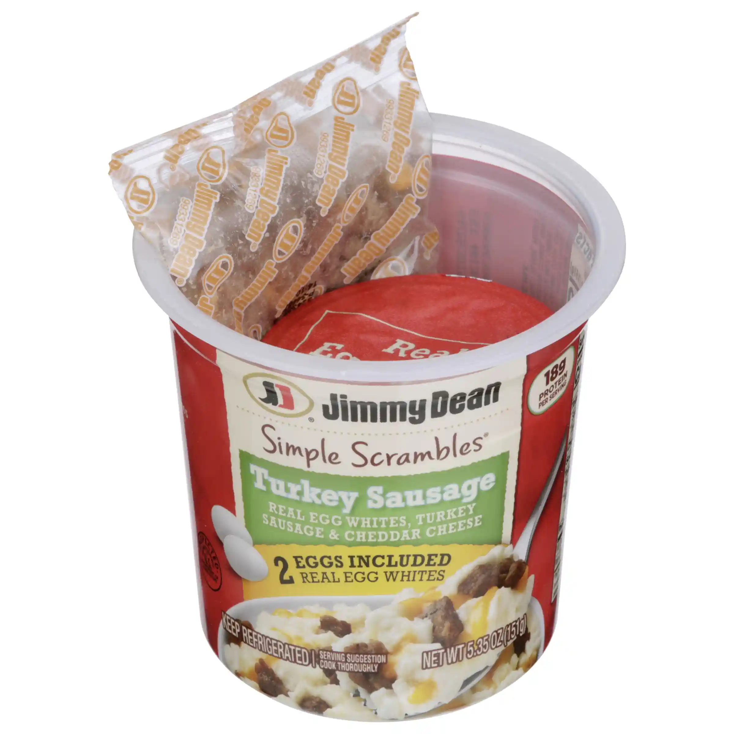 Jimmy Dean Simple Scrambles Turkey Sausage, 5.35 oz.  https://images.salsify.com/image/upload/s--djSzcoAm--/q_25/16937374e982f2ac08d4efb8292857b959f7618e.webp