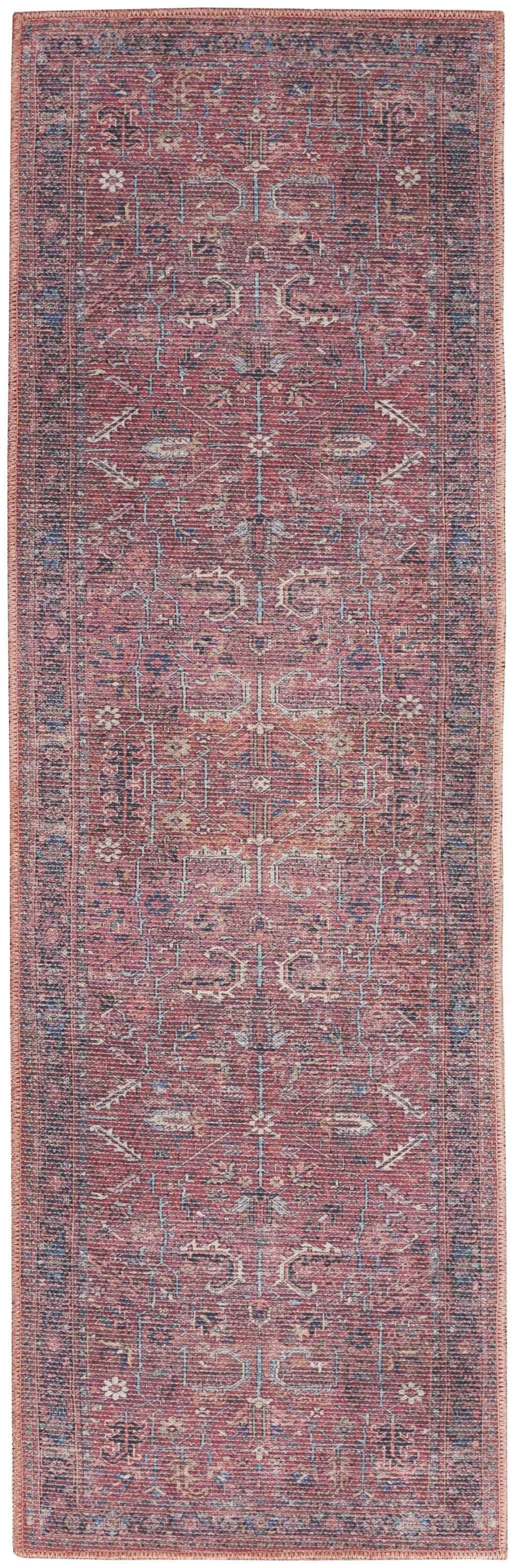 Nourison New Concept Washables 2'2" x 8' Brick Vintage Indoor Rug