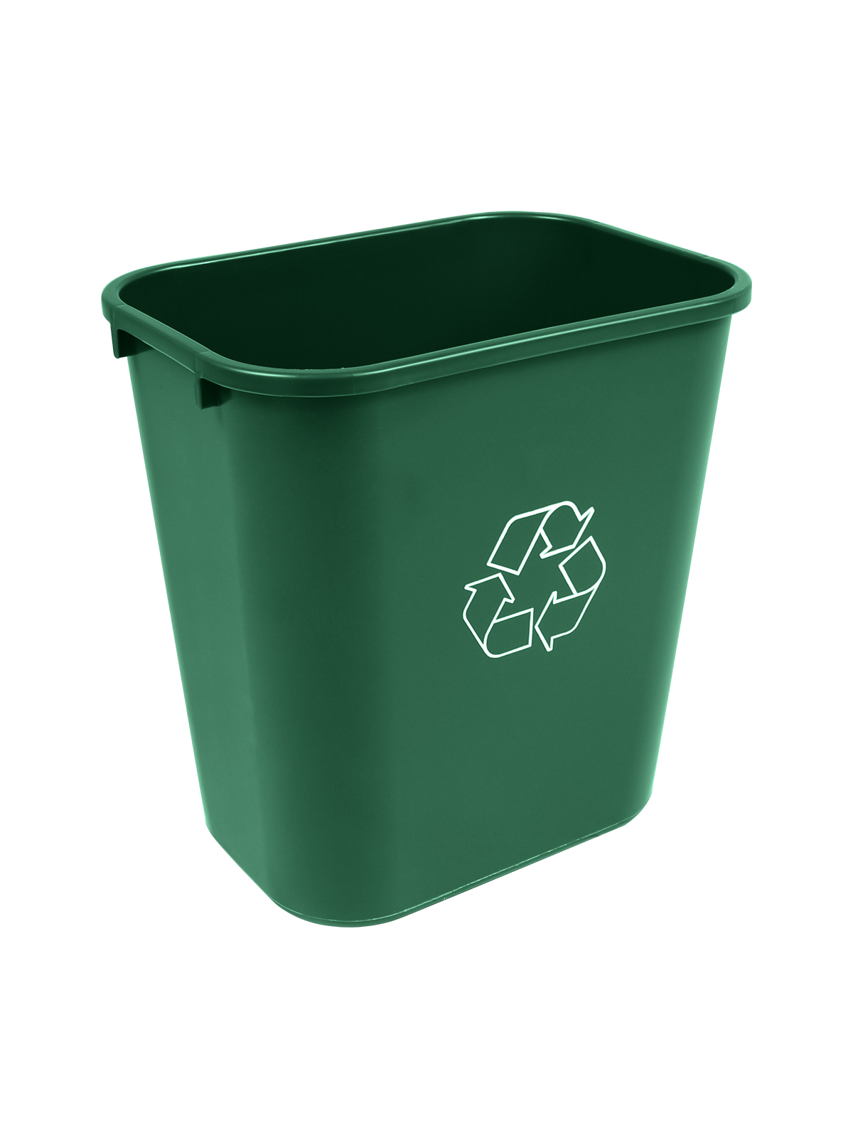 RECYCLING & WASTE BASKET – Single – Body – 28 Q – Mobius Loop – Dark Green PCR