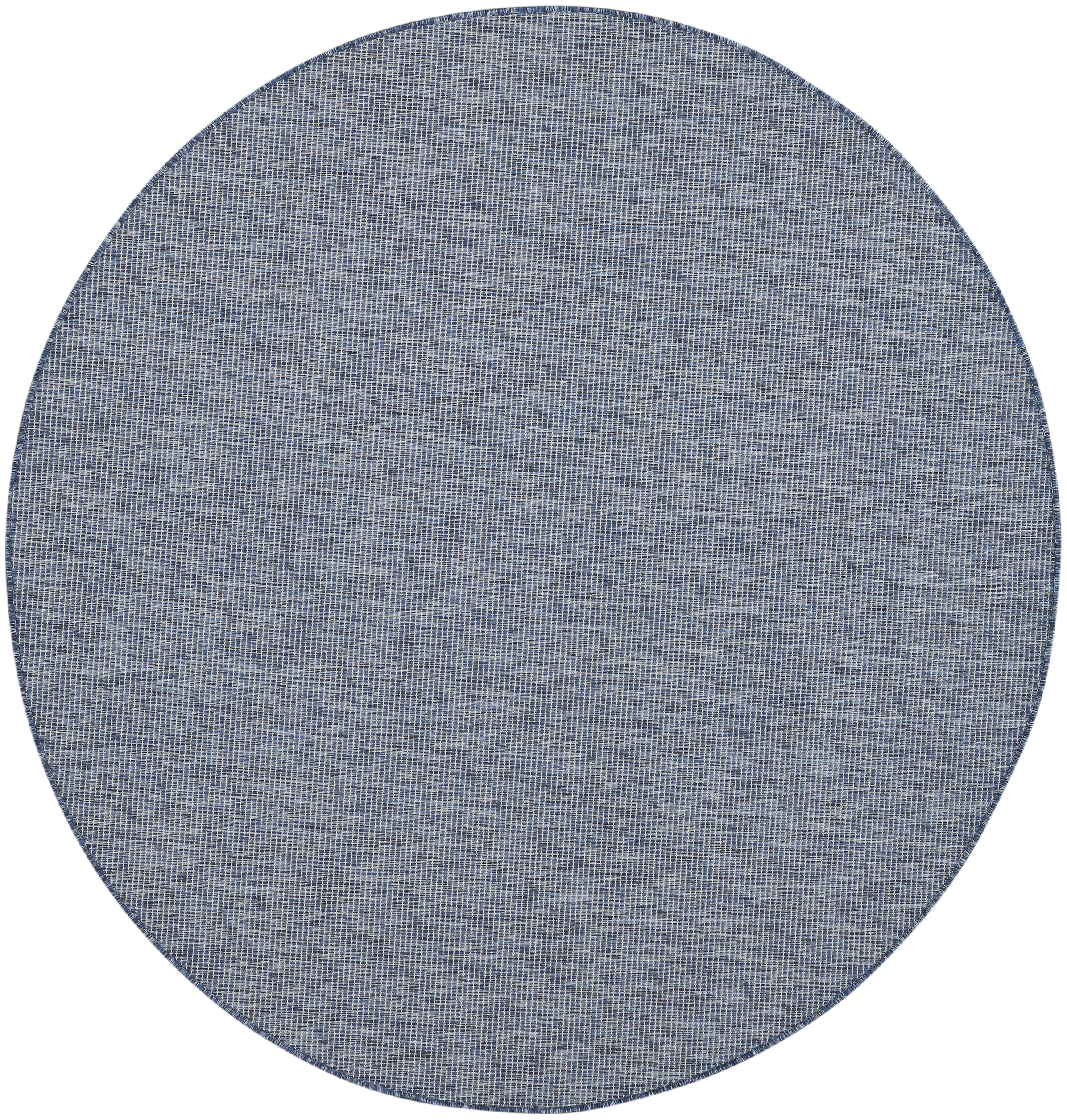 Nourison Positano 6' x Round Navy Blue Modern Rug