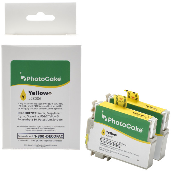 Epson "U" Series Cartridge - Yellow - Epson WF-2830U, WF-2850U, XP-4100U, XP-4105U - Red 3 Free PhotoCake® Ink