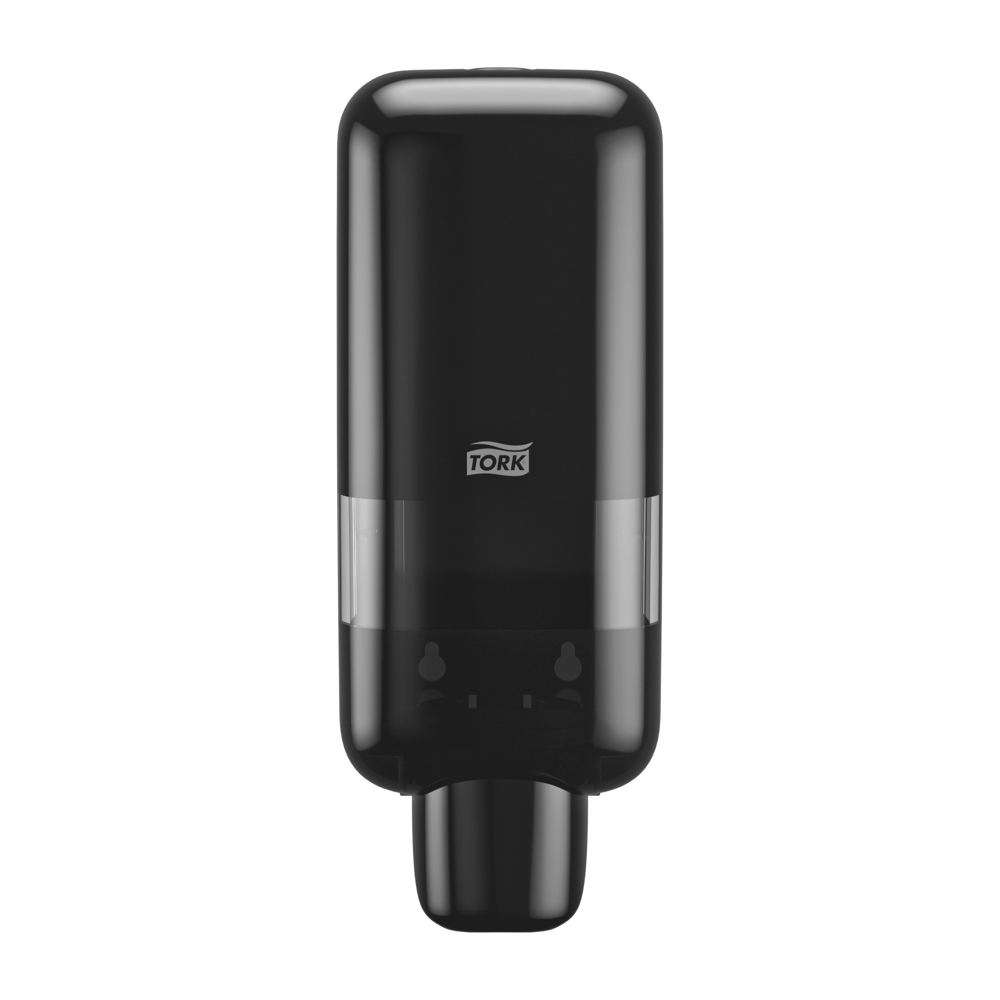 Dispenser, Til sæbe og hånddesinfektion, Trykknap, Sort, 1000 ml refill, Tork S4