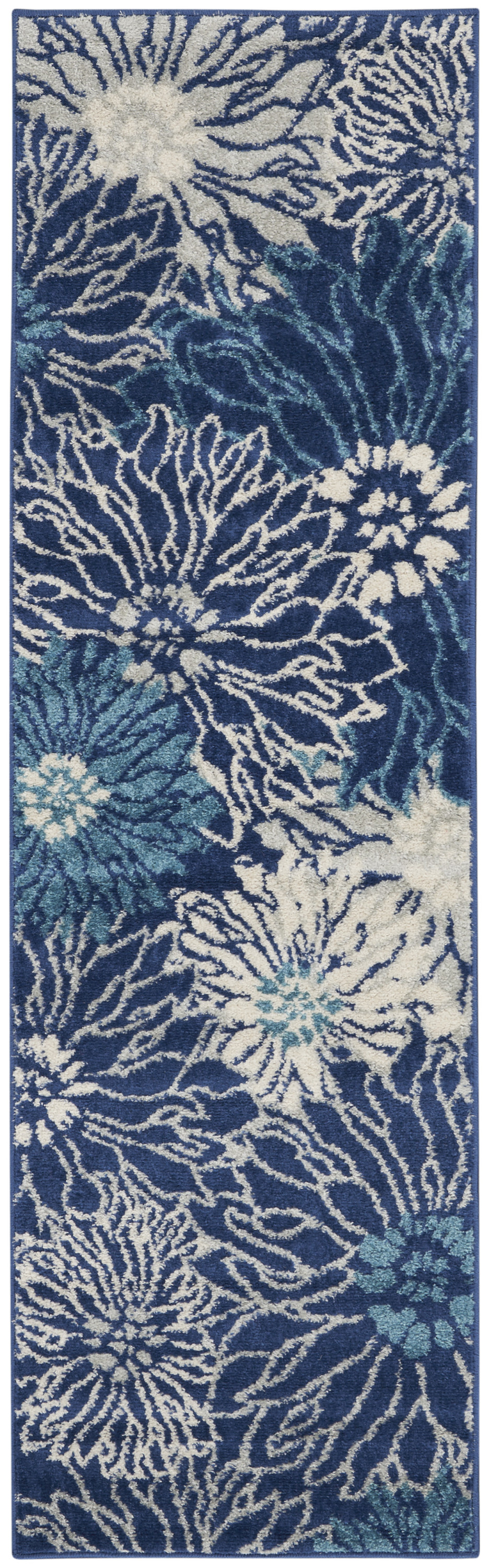 Nourison Passion 1'10" x 6' Navy Ivory Contemporary Indoor Rug