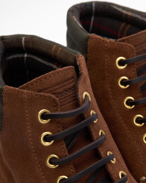 Re-Engineered Tiller Moccasin Boots Cognac Suede