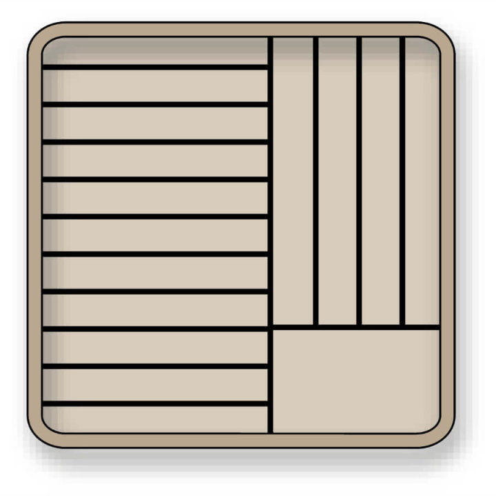 Cestas para platos de polipropileno en color beige para 15 platos de 23 a 28 centímetros