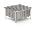 Small contoured buffet station with wire grill in natural