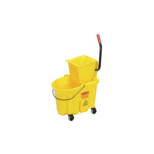 NSN7920013433776, AbilityOne®, SKILCRAFT, 35qt, Mop Bucket w/ Downpress Wringer and Drain, Yellow
