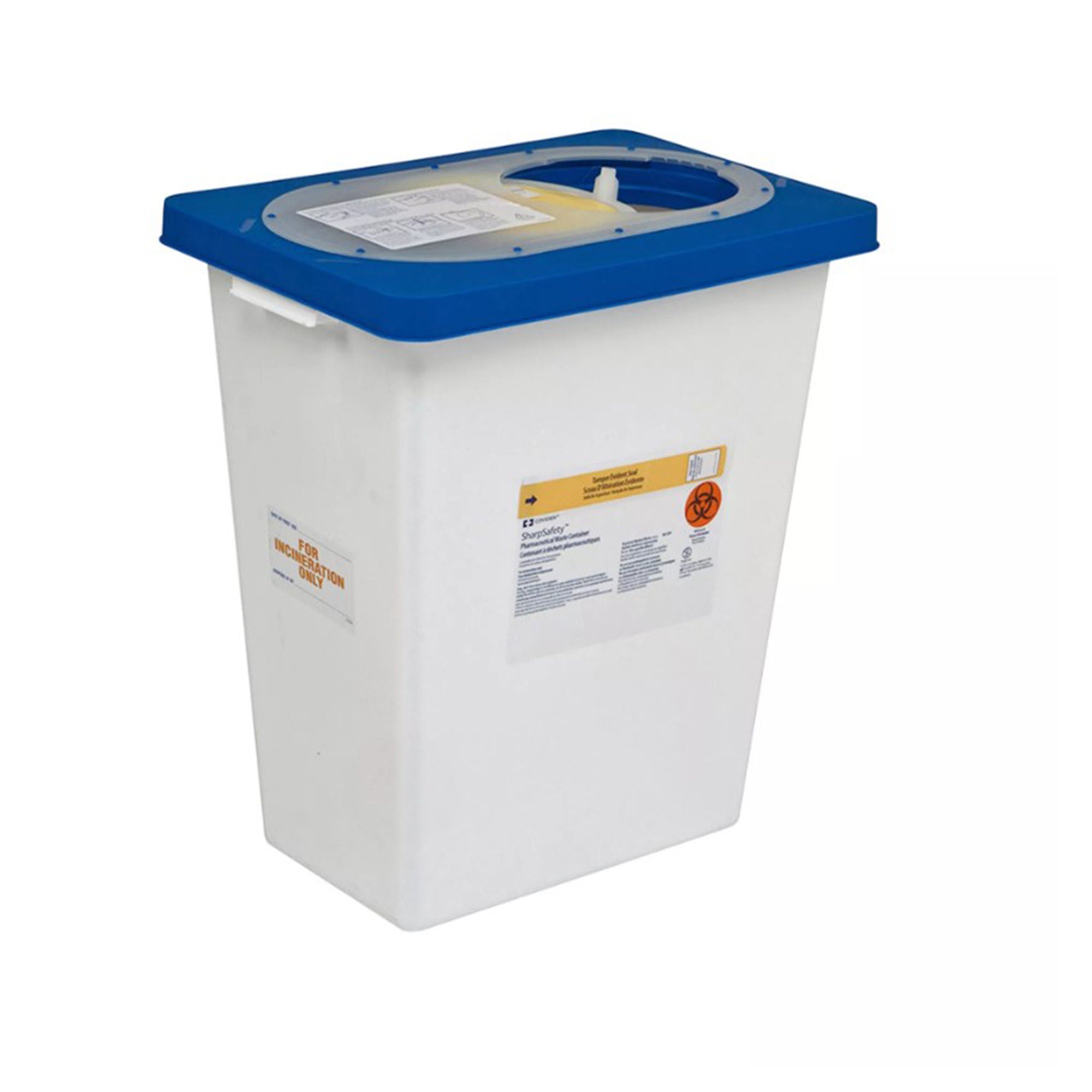 PharmaSafety™ Pharmaceutical Waste Container, 12 Gallon, 18¾ x 12¾ x 18¼ Inch