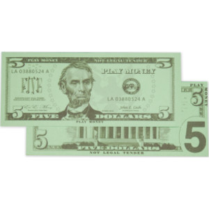 Play Bills - $5 Bills - Set of 100