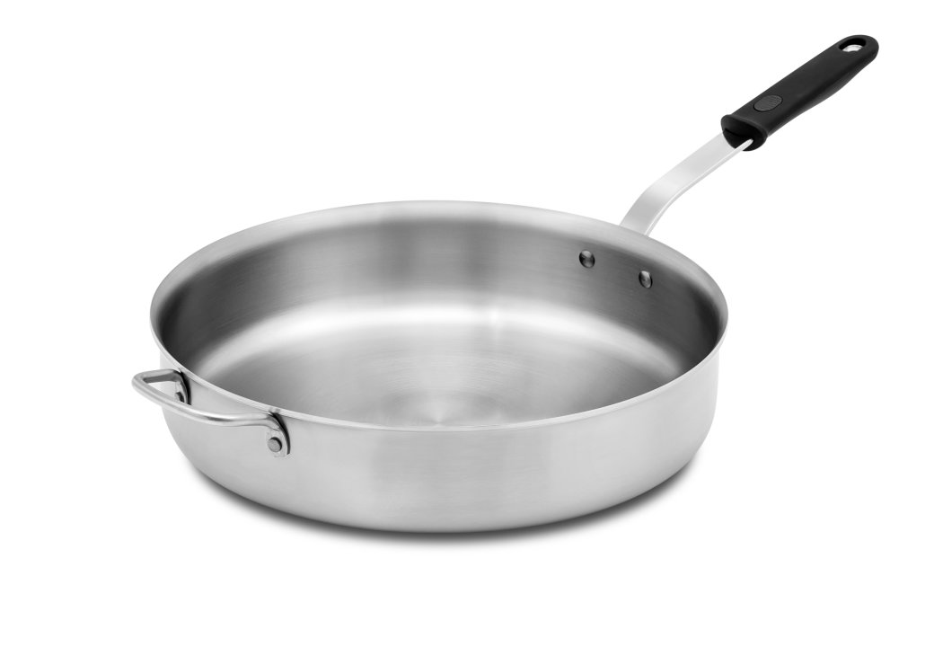 14-inch 7 ½-quart Tribute® 3-ply sauté pan with silicone handle