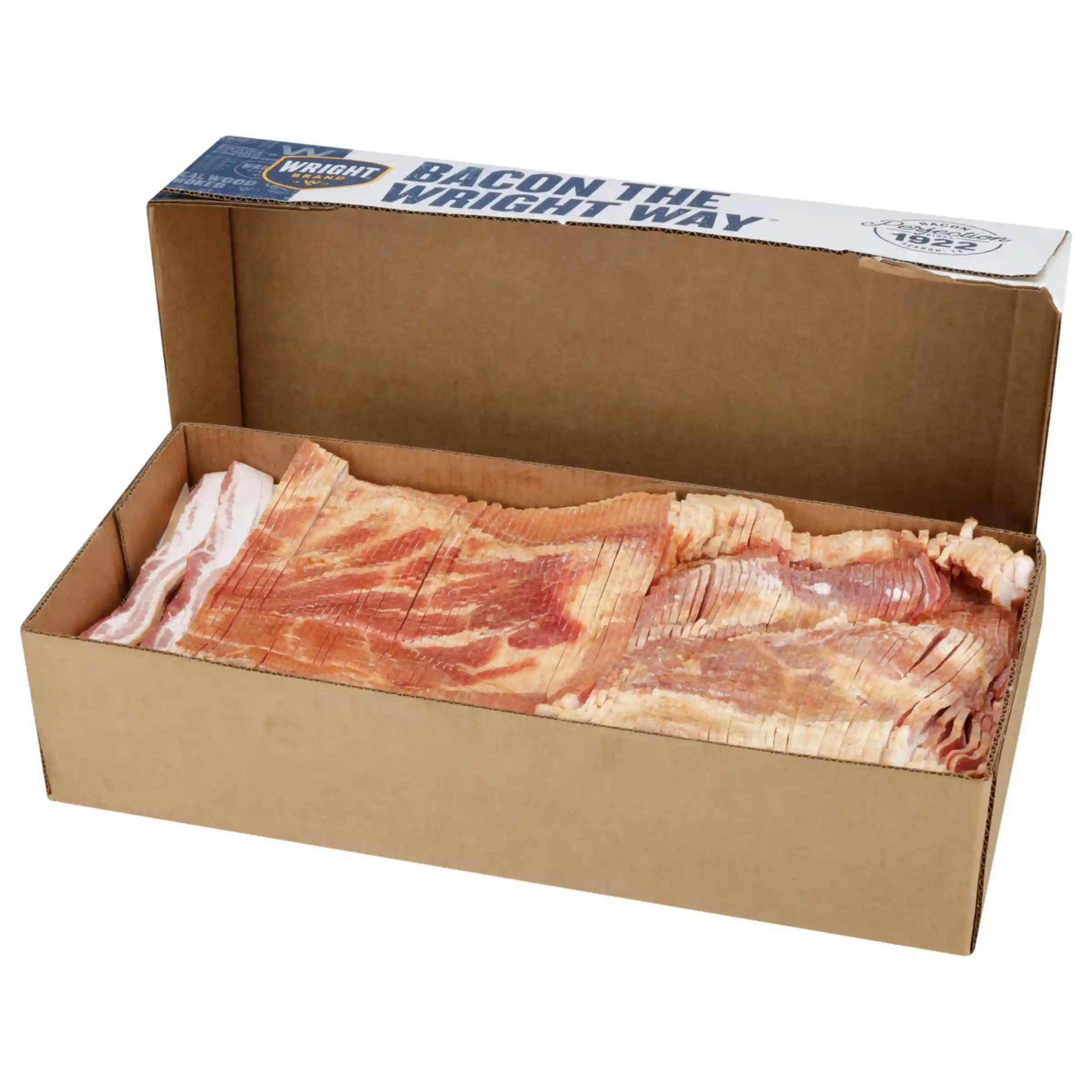 Wright® Brand Naturally Hickory Smoked Regular Sliced Bacon, Bulk, 33 Lbs, 6 Slices/Inch, Frozen_image_31