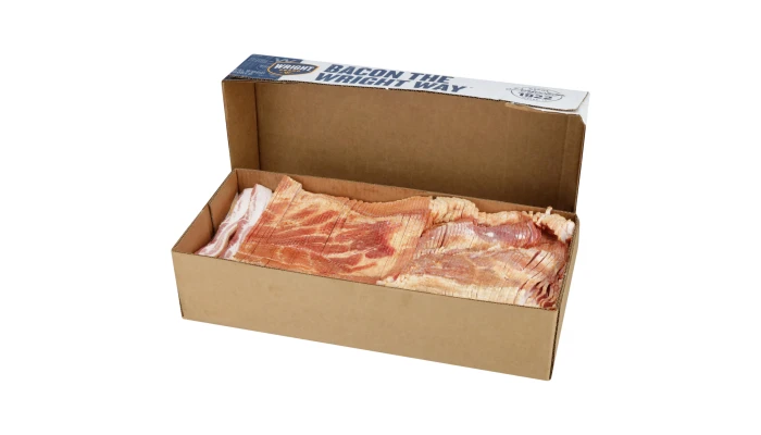 Wright® Brand Naturally Hickory Smoked Regular Sliced Bacon, Bulk, 33 Lbs, 6 Slices/Inch, Frozen_image_4